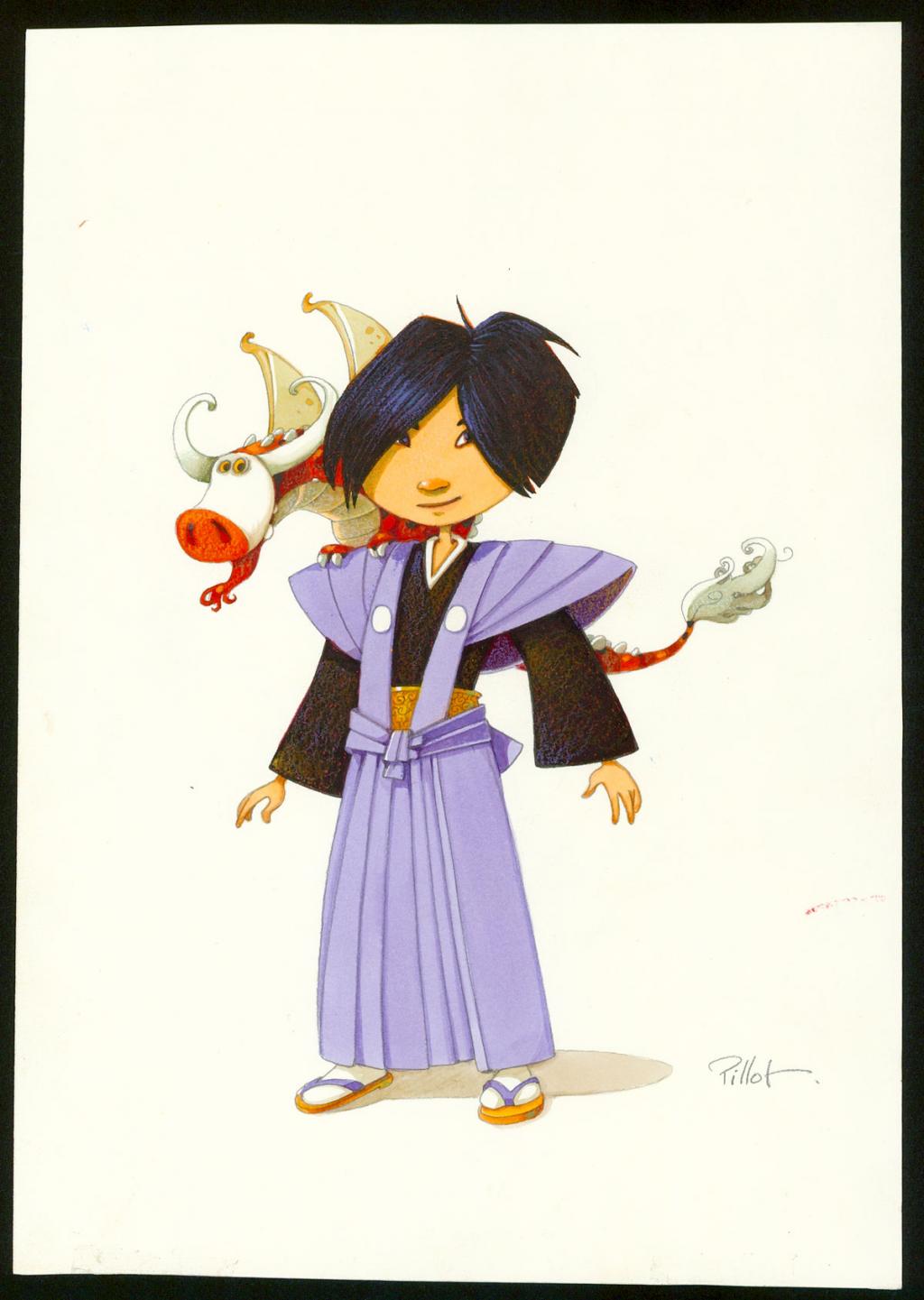 Illustration originale pour un jeu coréen - Frédéric Pillot - Aquarelle et crayon sur papier - 4821