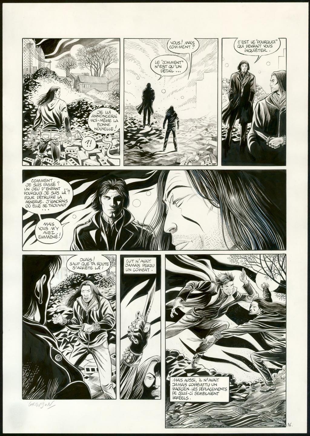 Planche originale n°36 - Olivier Grenson - Encre de Chine et lavis sur papier - 3604