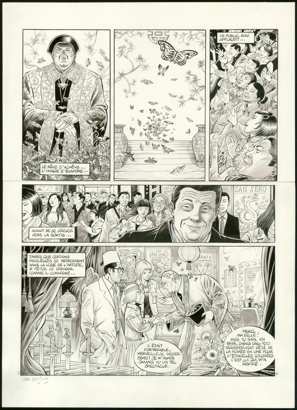 Planche originale n°4 - Olivier Grenson - Encre de Chine et lavis sur papier - 3603