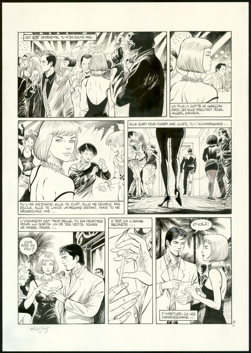 Planche originale n°34 - Olivier Grenson - Encre de Chine et lavis sur papier - 3600