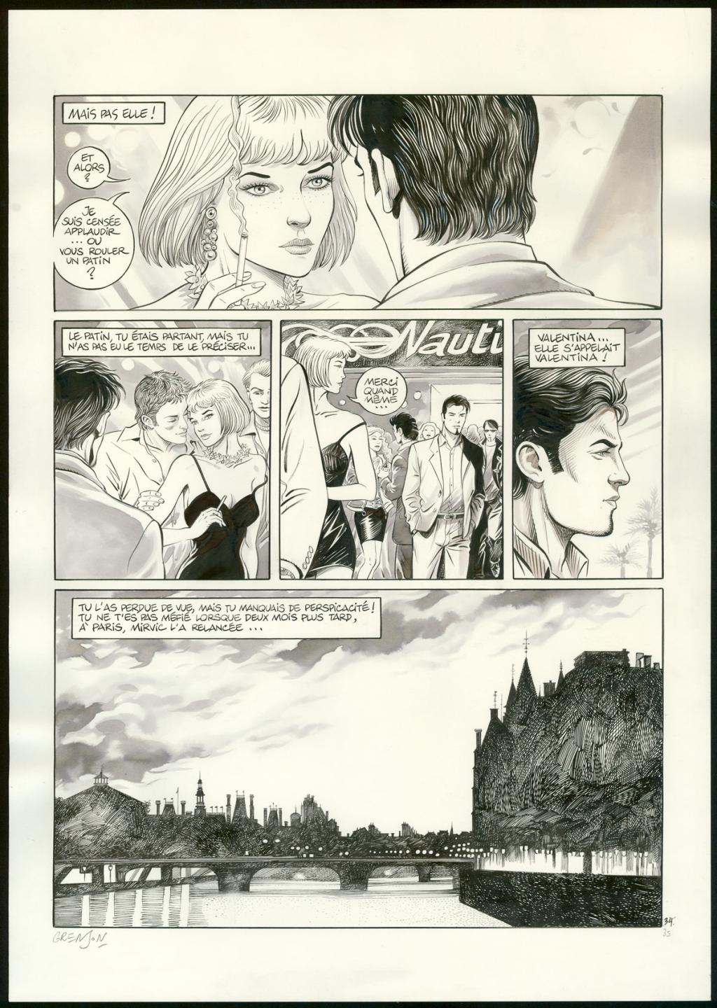 Planche originale n°35 - Olivier Grenson - Encre de Chine et lavis sur papier - 3599