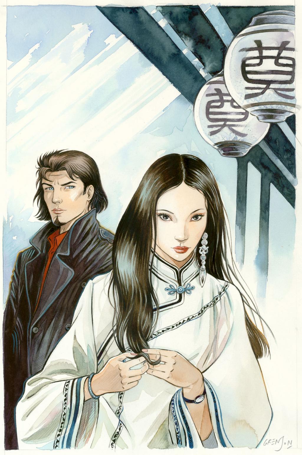 Illustration originale - Olivier Grenson - Aquarelle et encre de Chine sur papier - 3583