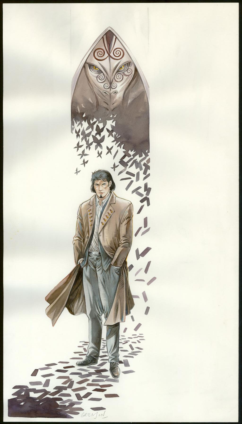 Illustration originale - Olivier Grenson - Aquarelle et encre de Chine sur papier - 3581