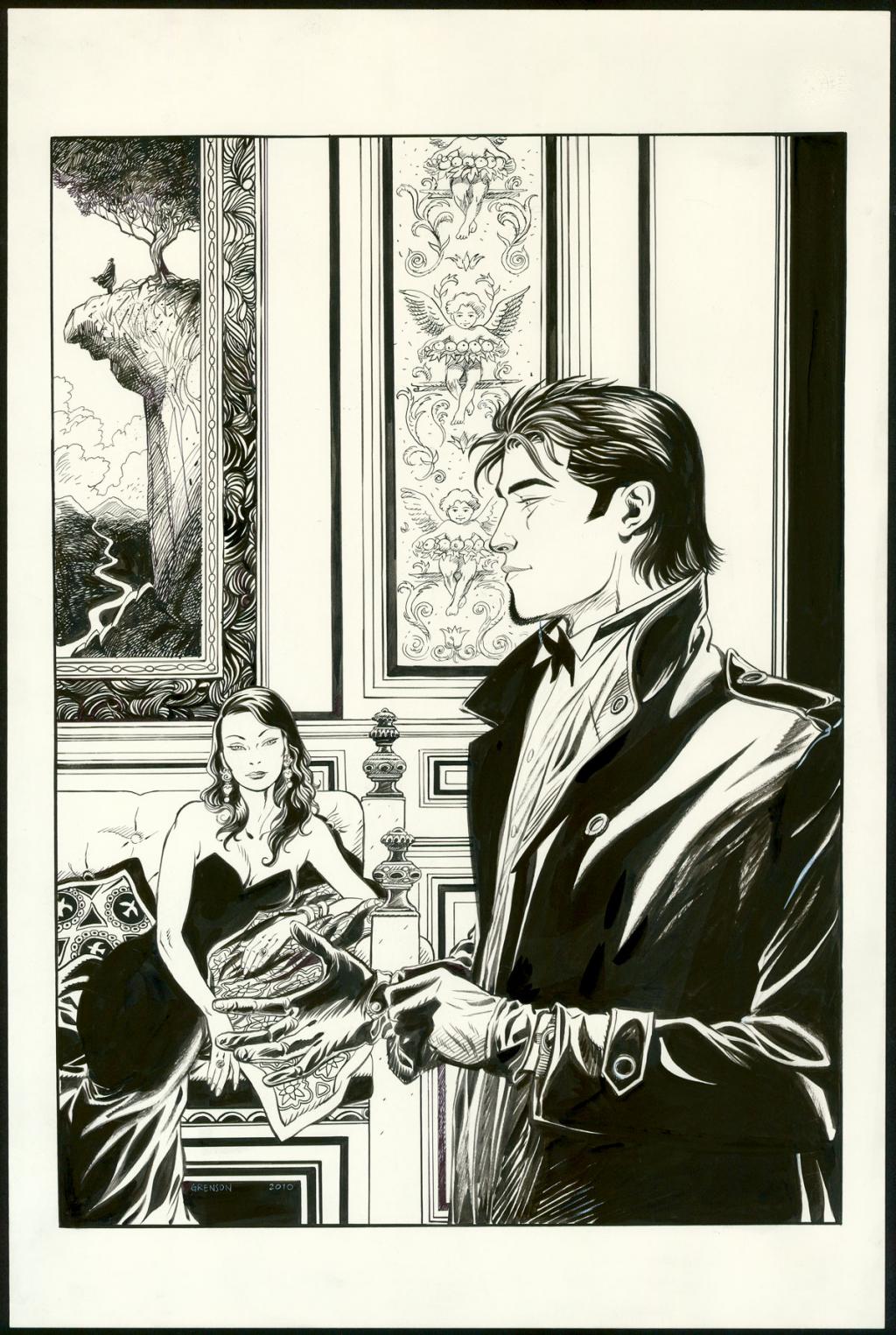 Illustration originale réalisée en 2010 - Olivier Grenson - Encre de Chine sur papier - 3580