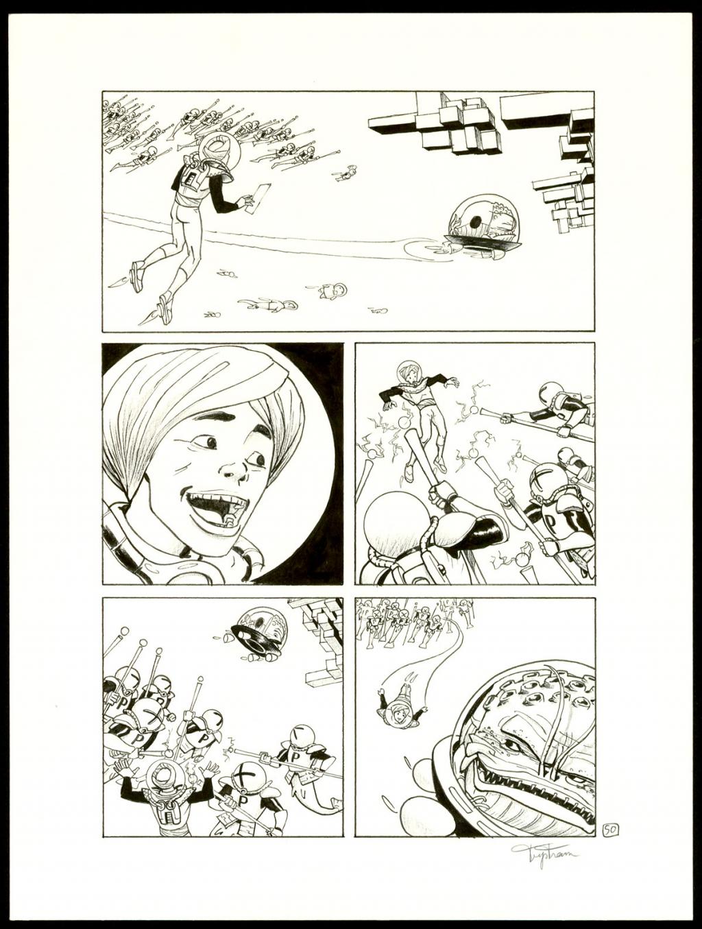 Planche originale - Martin Trystram - Encre de Chine - 3544