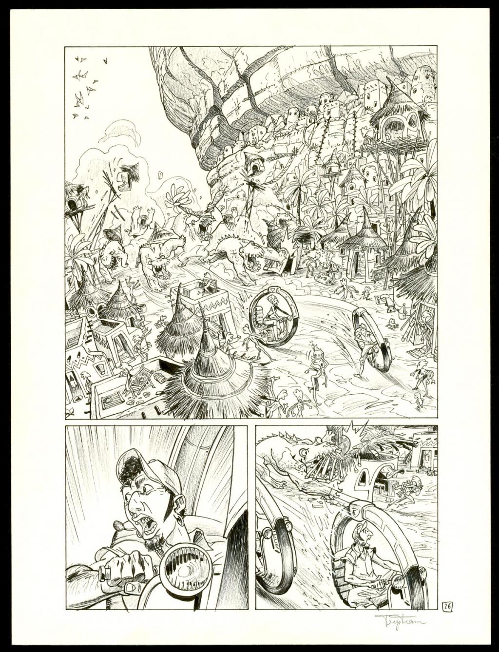 Planche originale - Martin Trystram - Encre de Chine - 4093