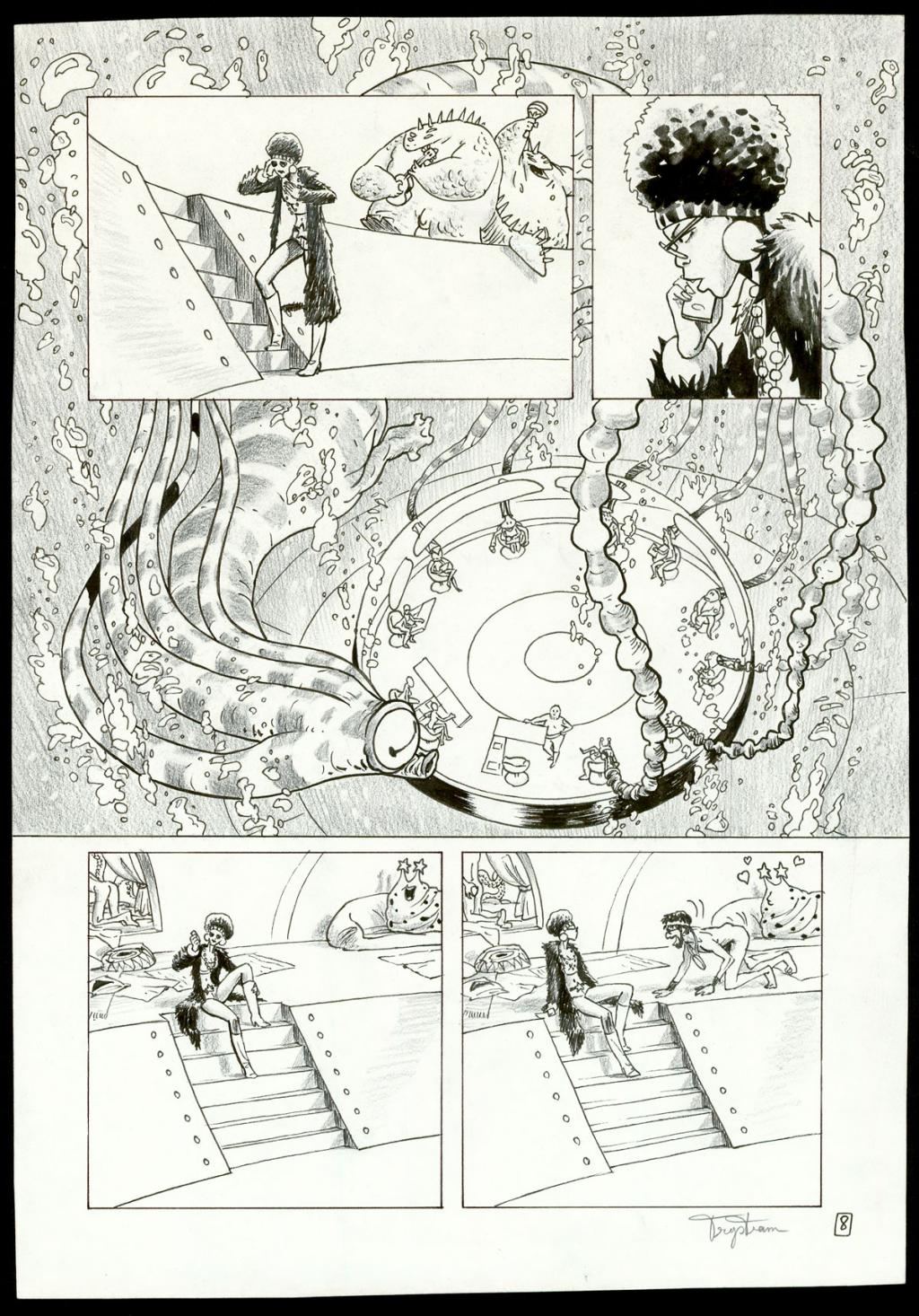 Planche originale - Martin Trystram - Encre de Chine - 3556