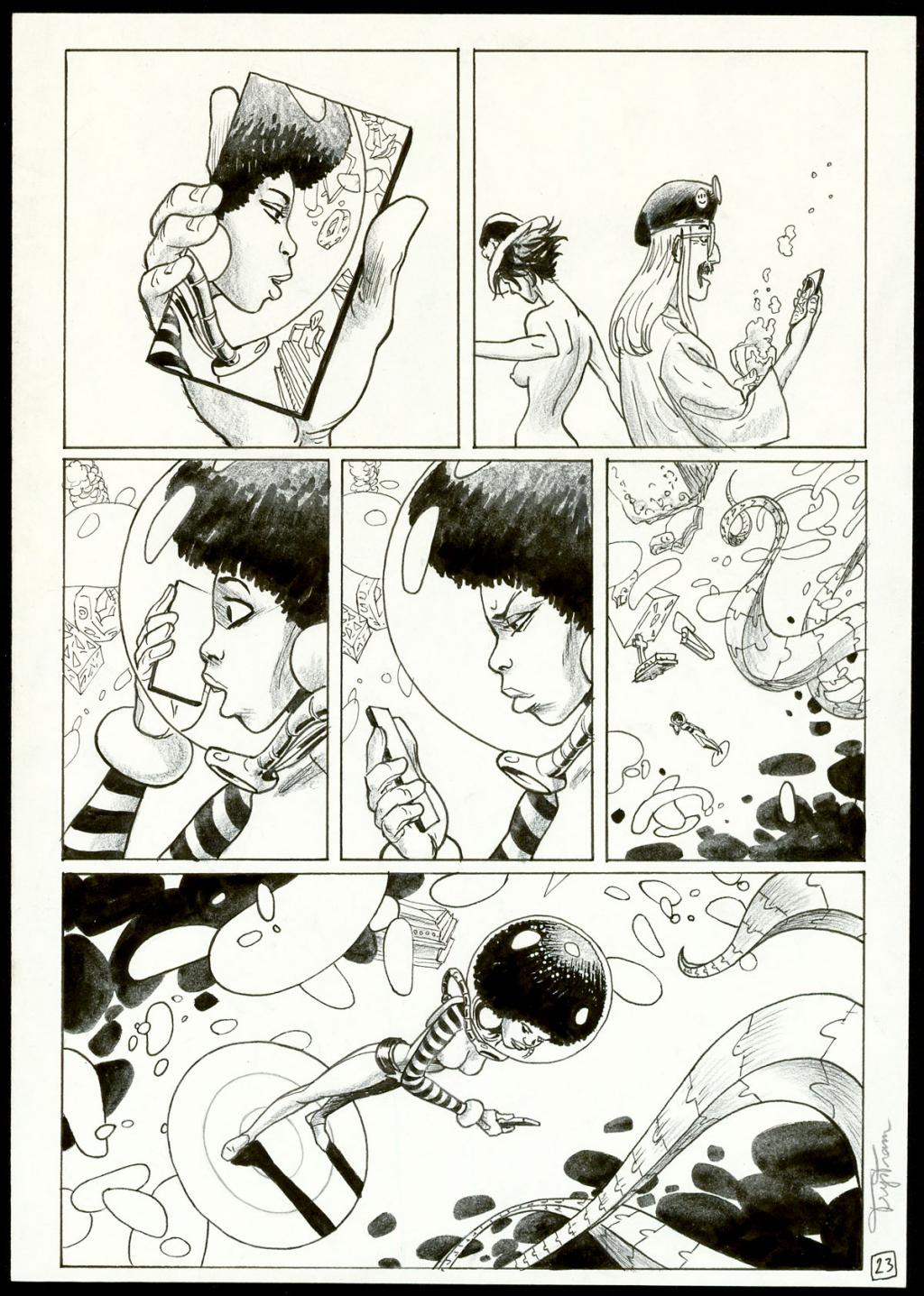 Planche originale - Martin Trystram - Encre de Chine - 3557