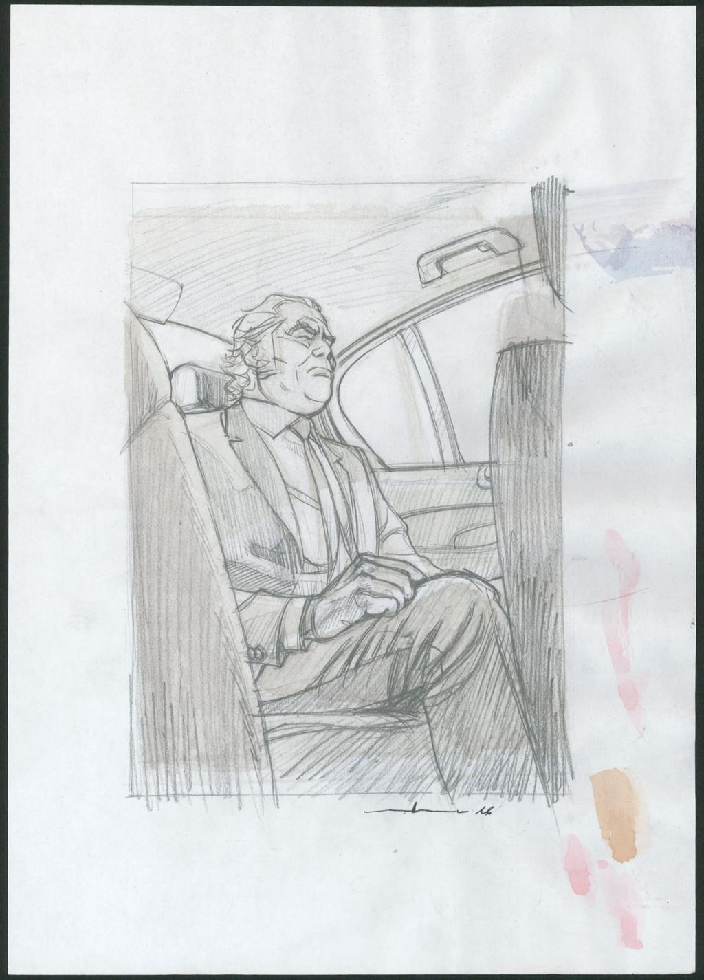 Illustration originale - Marcial Toledano - Mine de plomb et aquarelle sur papier - 3653