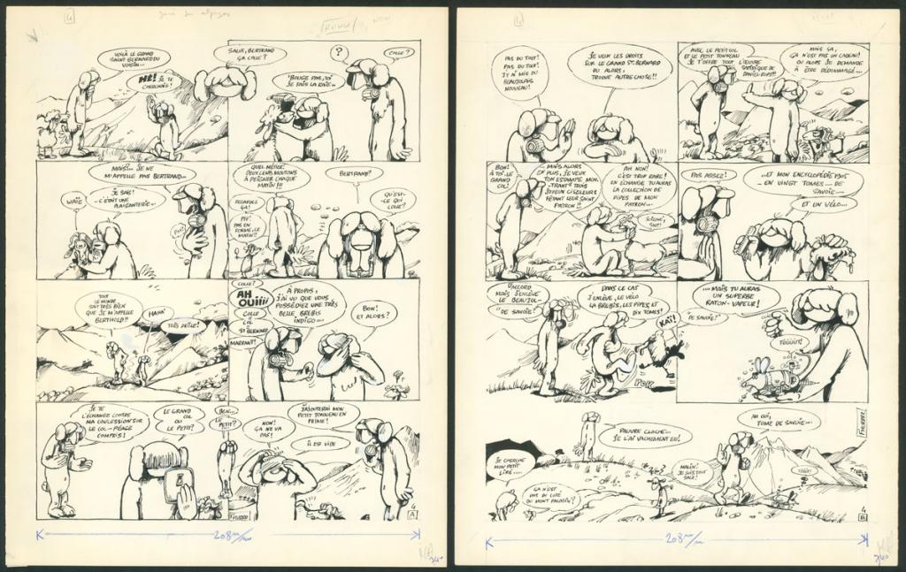 histoire complète en 2 planches originales - F'murr - Encre de Chine sur papier - 3719