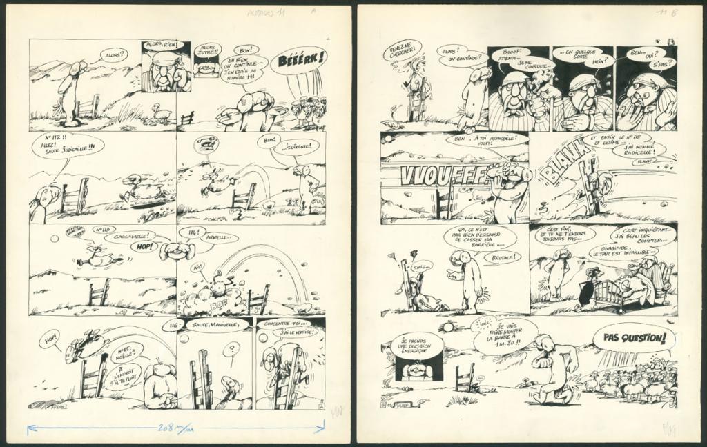 histoire complète en 2 planches originales - F'murr - Encre de Chine sur papier - 5588