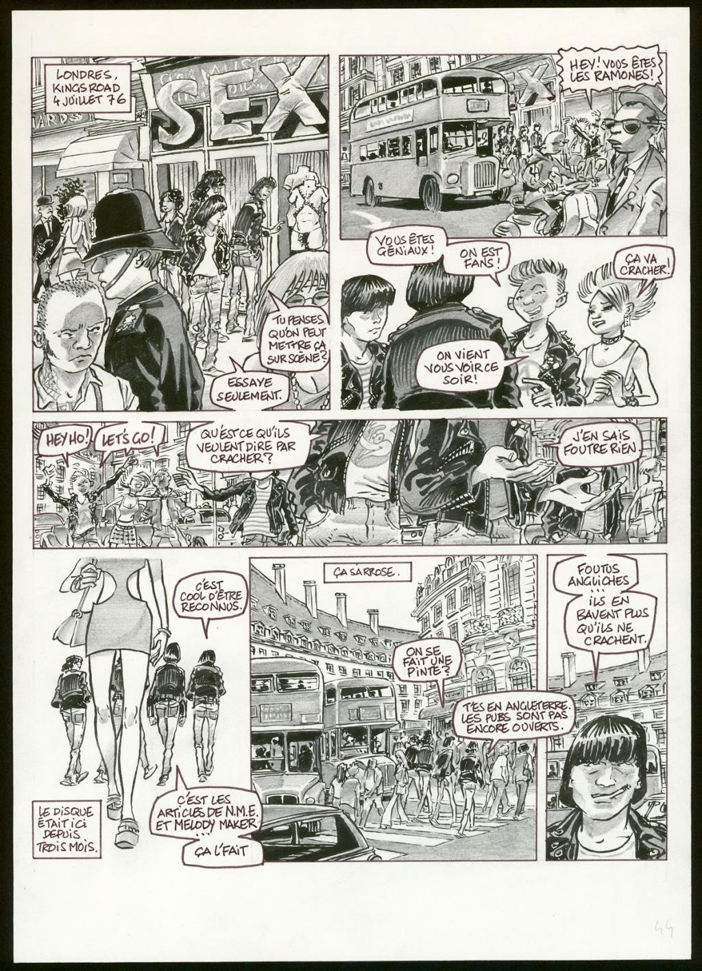 Planche originale n°44 et son crayonné préparatoire - Eric Cartier - Mine de plomb et encre de Chine sur papier - 3785