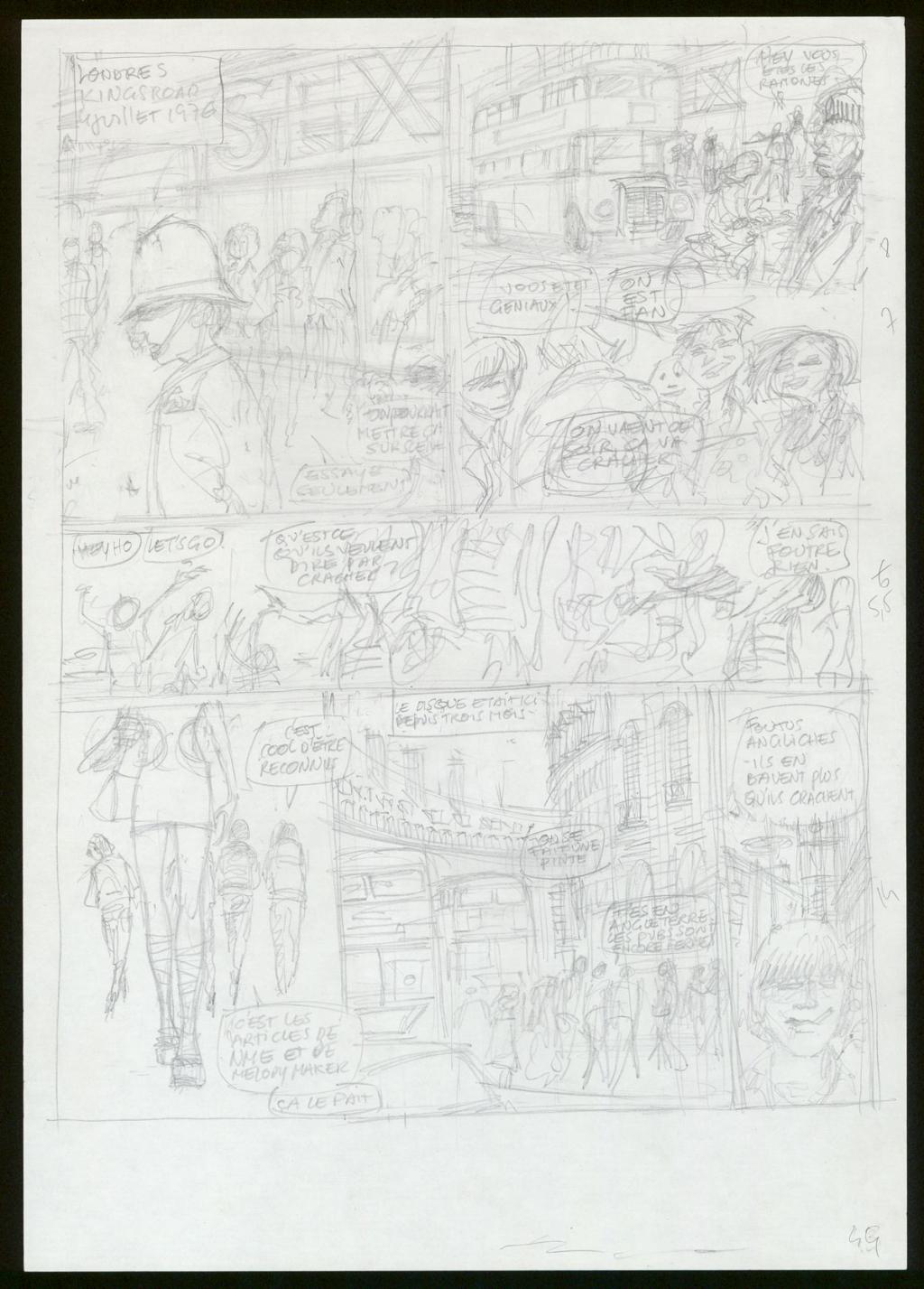 Planche originale n°44 et son crayonné préparatoire - Eric Cartier - Mine de plomb et encre de Chine sur papier - 3785