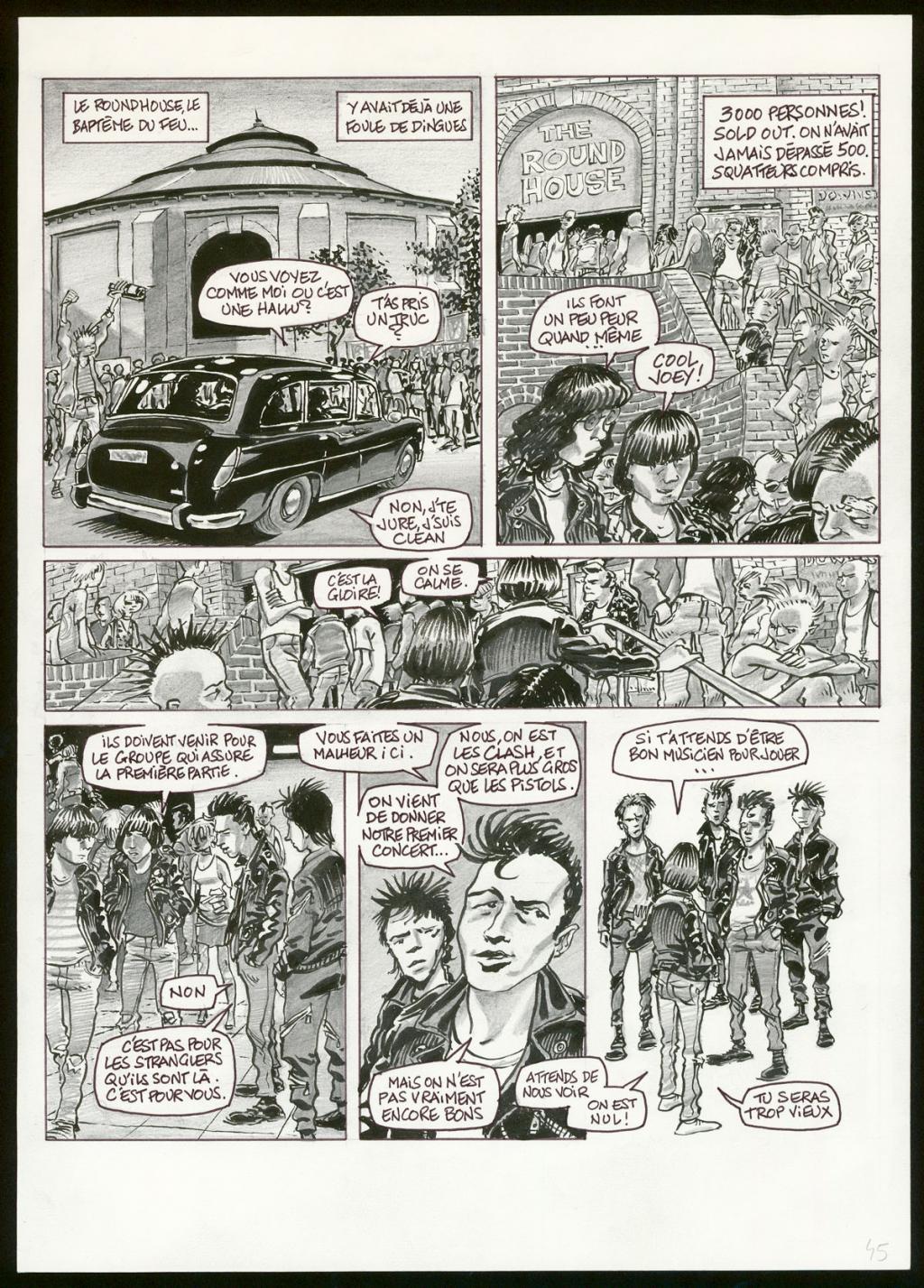 Planche originale n°45 et son crayonné préparatoire - Eric Cartier - Mine de plomb et encre de Chine sur papier - 3786