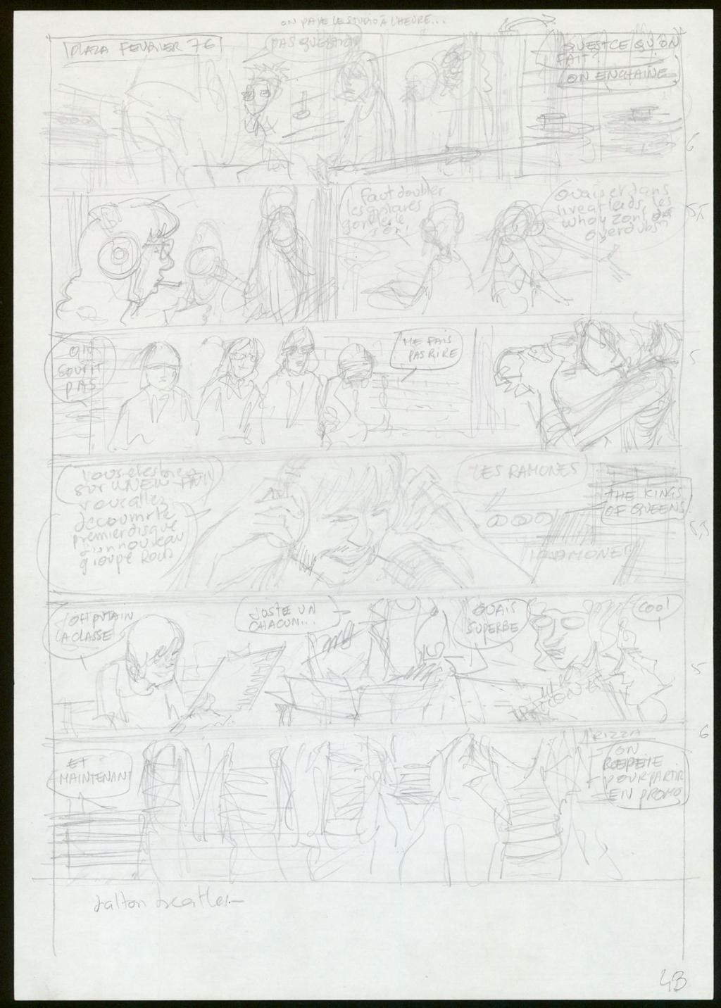 Planche originale n°43 et son crayonné préparatoire - Eric Cartier - Mine de plomb et encre de Chine sur papier - 3787