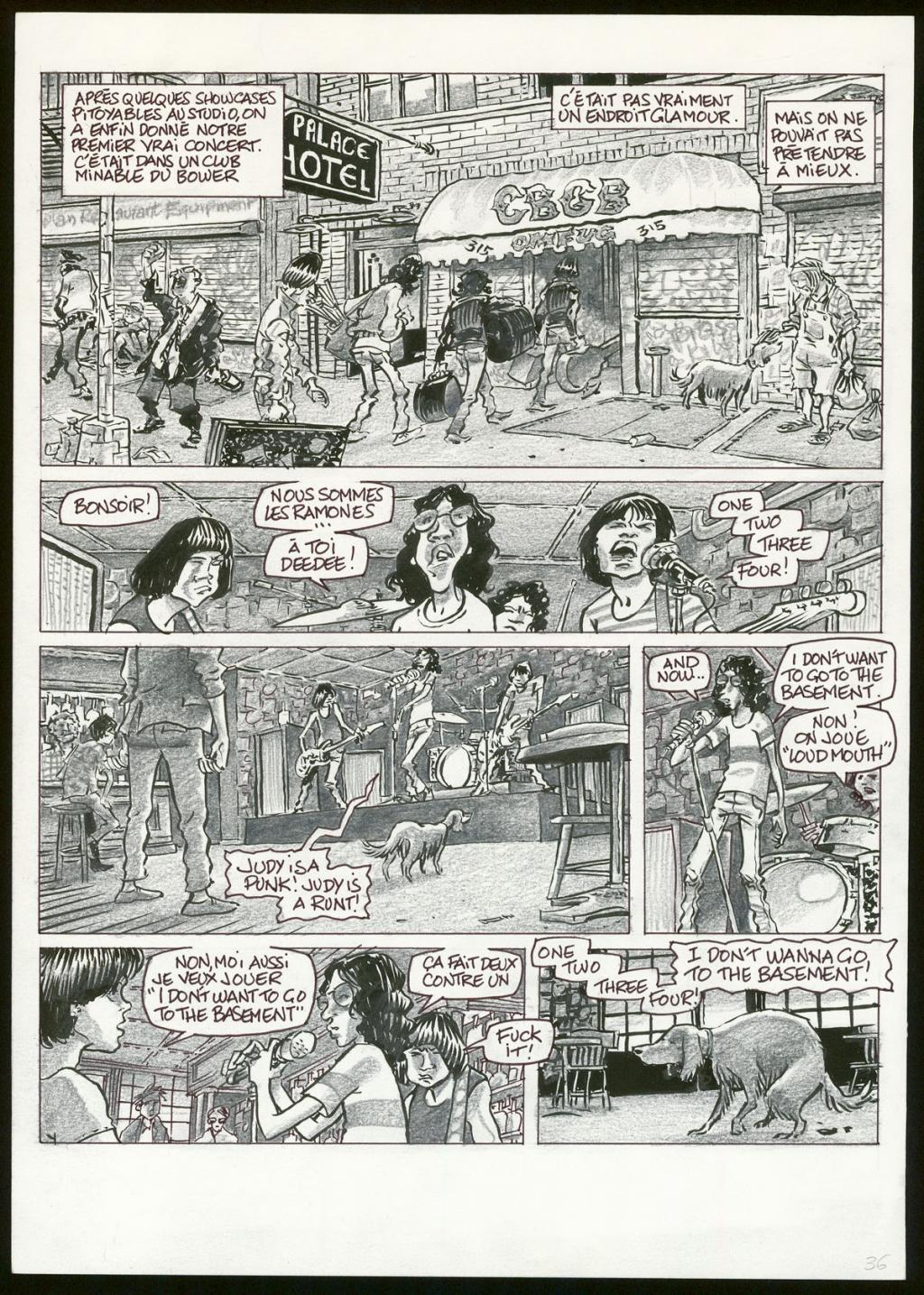 Planche originale n°36 et son crayonné préparatoire - Eric Cartier - Mine de plomb et encre de Chine sur papier - 3788