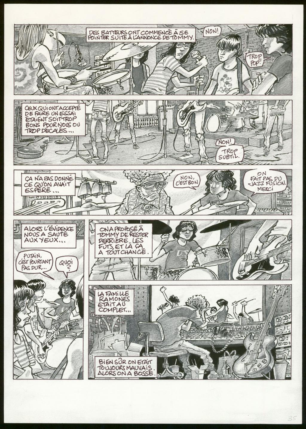 Planche originale n°35 et son crayonné préparatoire - Eric Cartier - Mine de plomb et encre de Chine sur papier - 3789