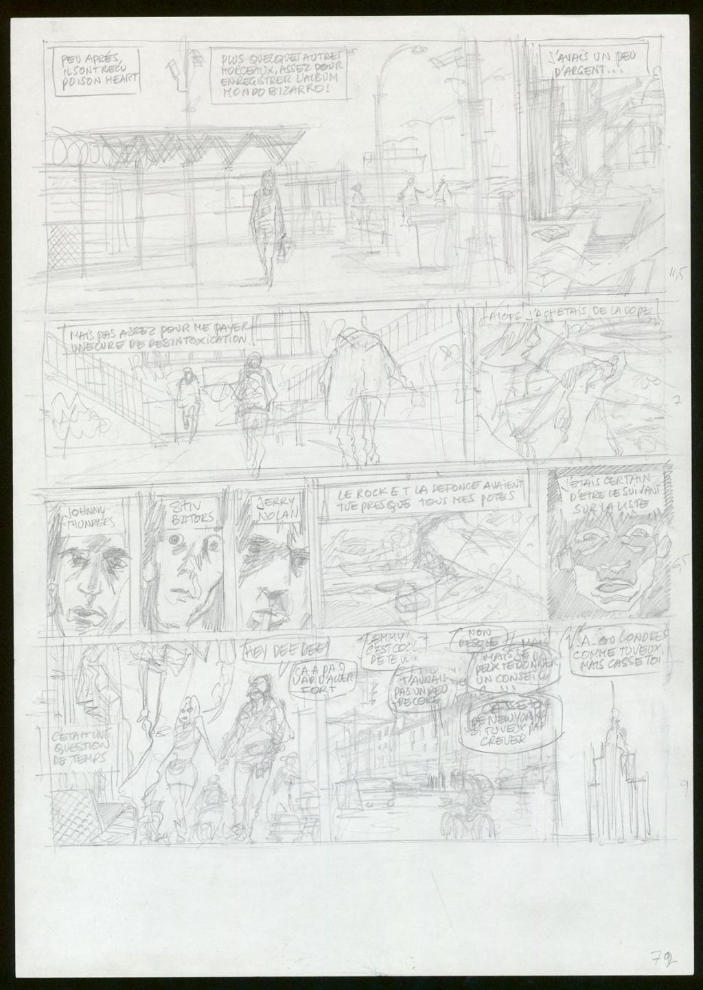 Planche originale n°72 et son crayonné préparatoire - Eric Cartier - Mine de plomb et encre de Chine sur papier - 3623