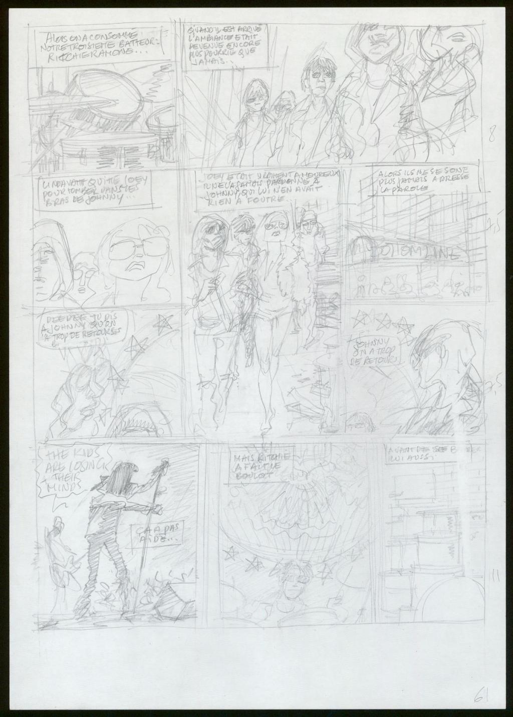 Planche originale n°61 et son crayonné préparatoire - Eric Cartier - Mine de plomb et encre de Chine sur papier - 3624