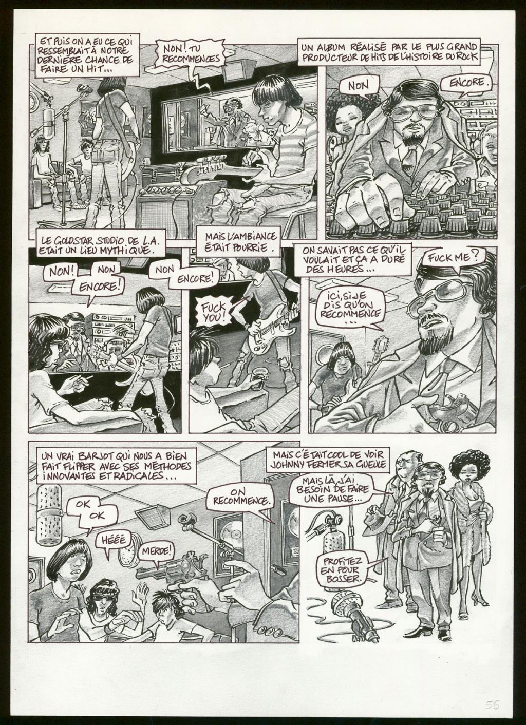 Planche originale n°55 et son crayonné préparatoire - Eric Cartier - Mine de plomb et encre de Chine sur papier - 3625