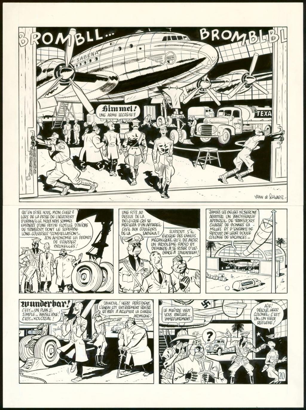 Planche originale n°20 - Olivier Schwartz - Encre de Chine et crayon bleu sur papier - 6178