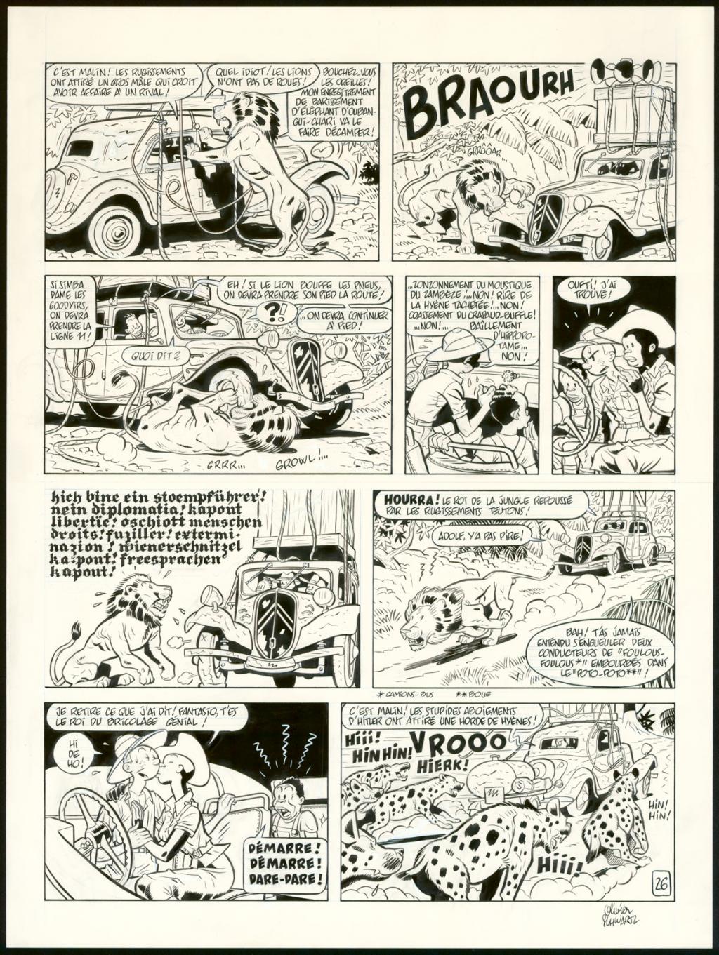 Planche originale n°26 - Olivier Schwartz - Encre de Chine et crayon bleu sur papier - 6176