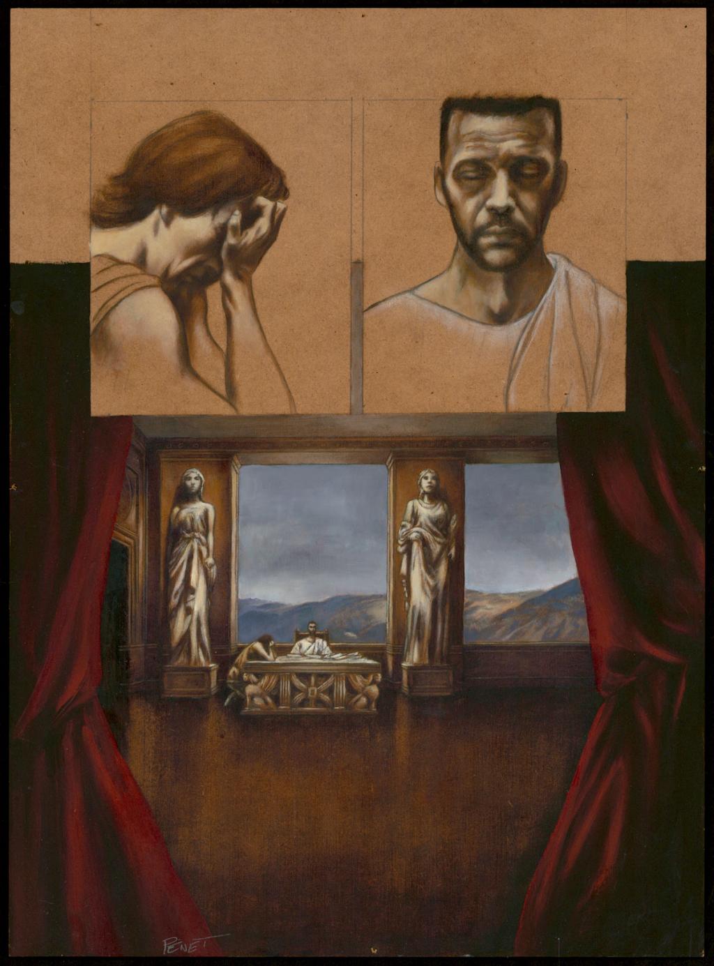 Planche originale n°36 - Régis Penet - Huile et crayon sur bois - 3566