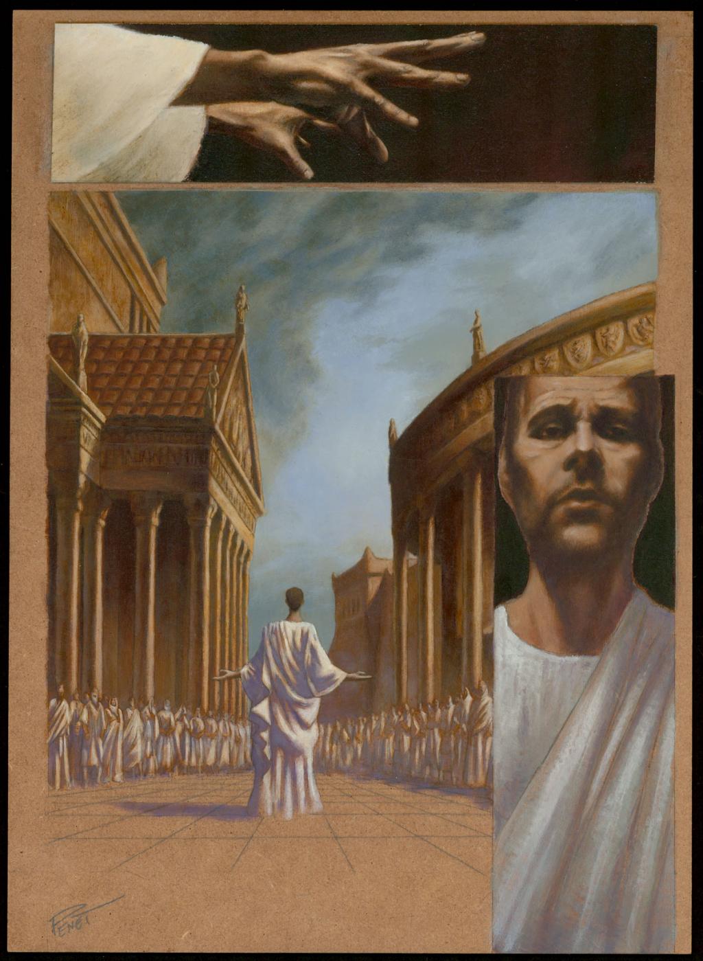 Planche originale n°5 - Régis Penet - Huile et crayon sur bois - 3567