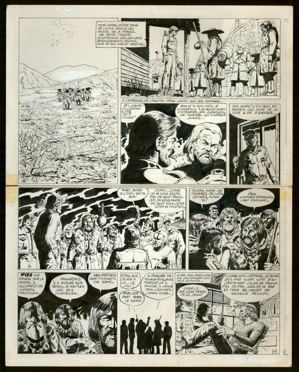 Planche originale n°1 issue de l'épisode 2, rustine en case 3 - Claude Auclair - Encre de Chine sur papier - 4003