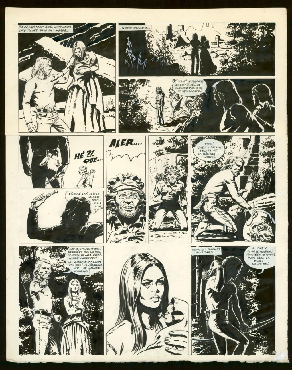 Planche originale n°7 issue de l'épisode 4 - Claude Auclair - Encre de Chine sur papier - 4008