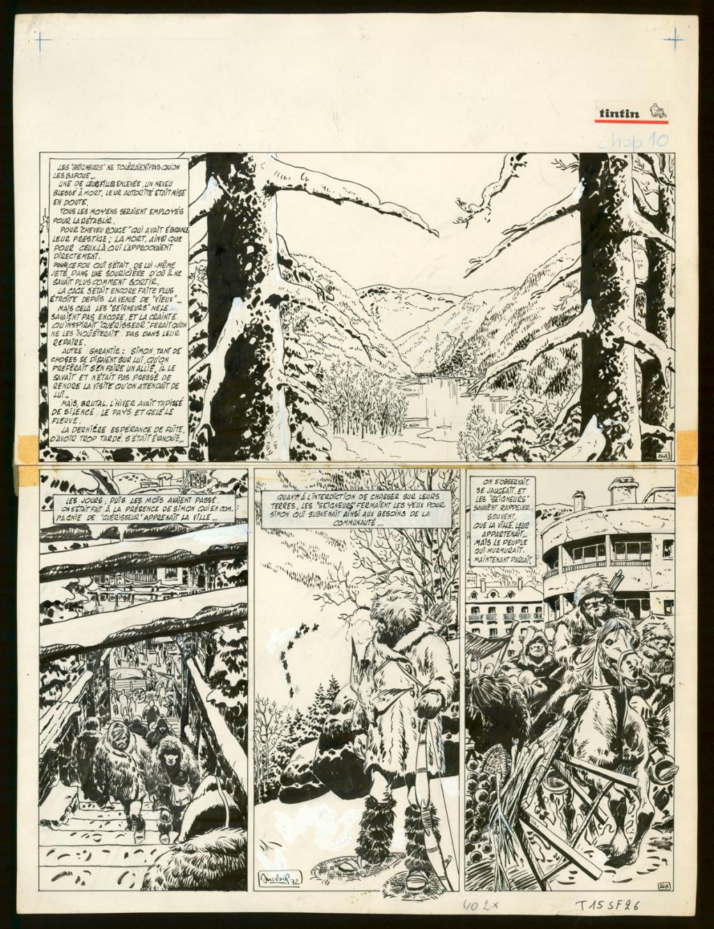 Planche originale n°26 - Claude Auclair - Encre de Chine sur papier - 4009