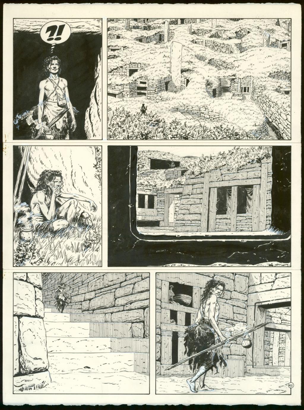 Planche originale n°45 - Claude Auclair - Encre de Chine sur papier - 4011