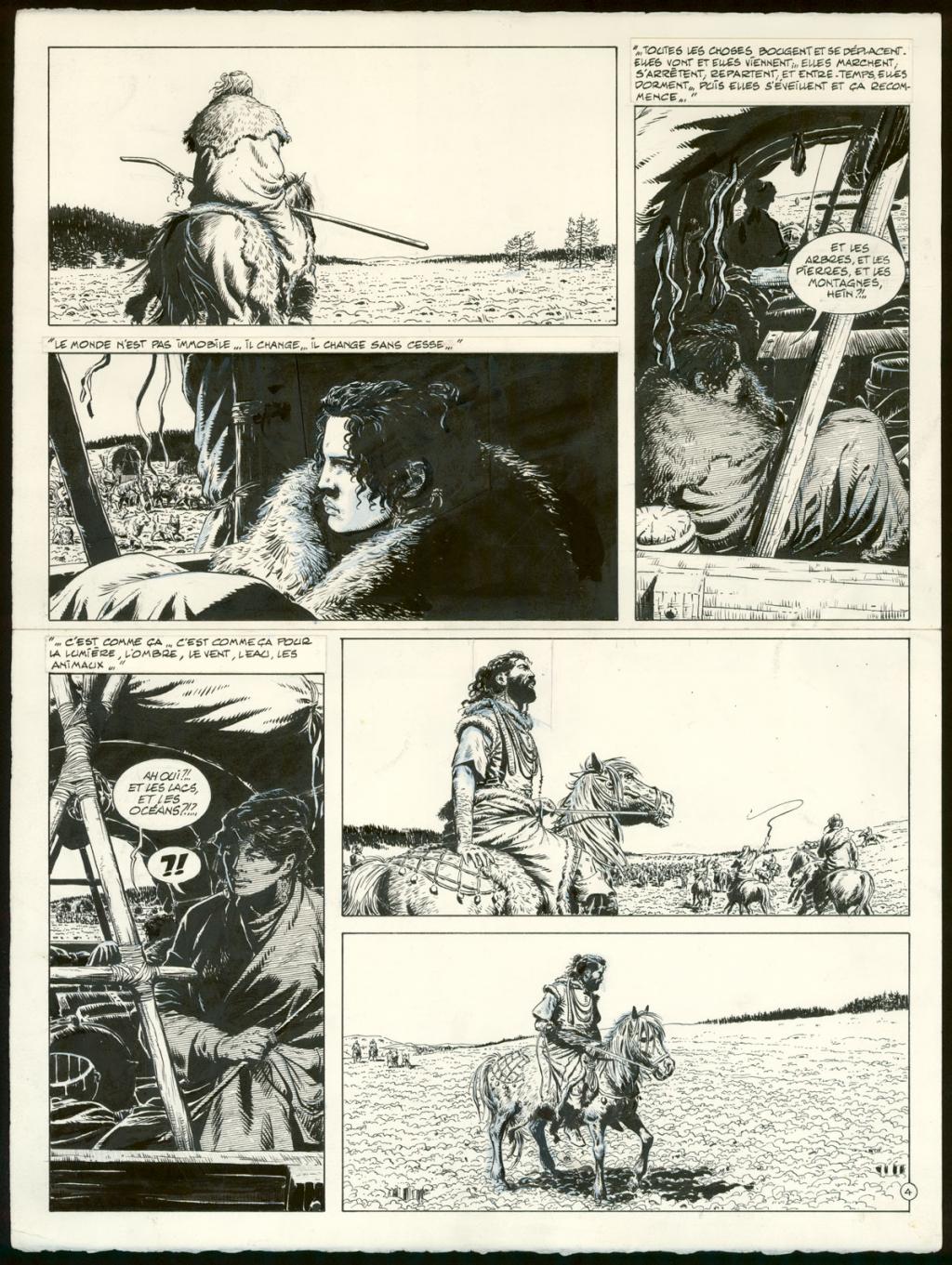 Planche originale n°4, rustine en case 3 et 5 - Claude Auclair - Encre de Chine sur papier - 4018