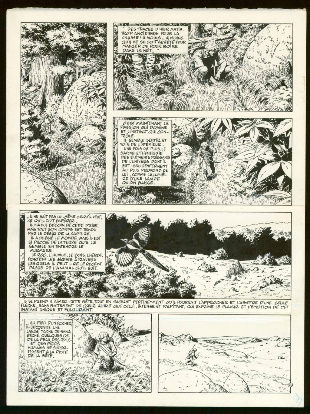 Planche originale n°8, rustine dans le dernier strip - Claude Auclair - Encre de Chine sur papier - 4025