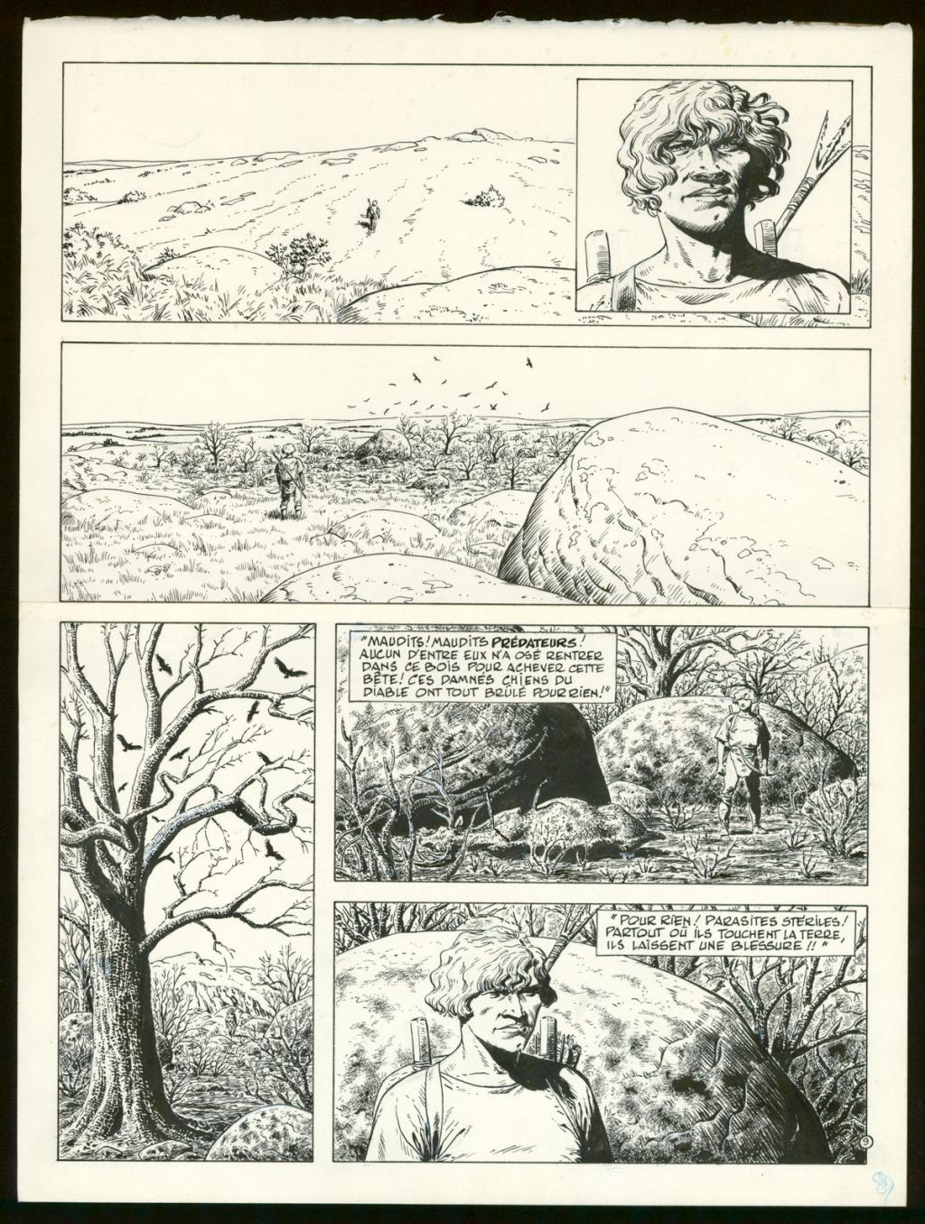 Planche originale n°9 - Claude Auclair - Encre de Chine sur papier - 4026