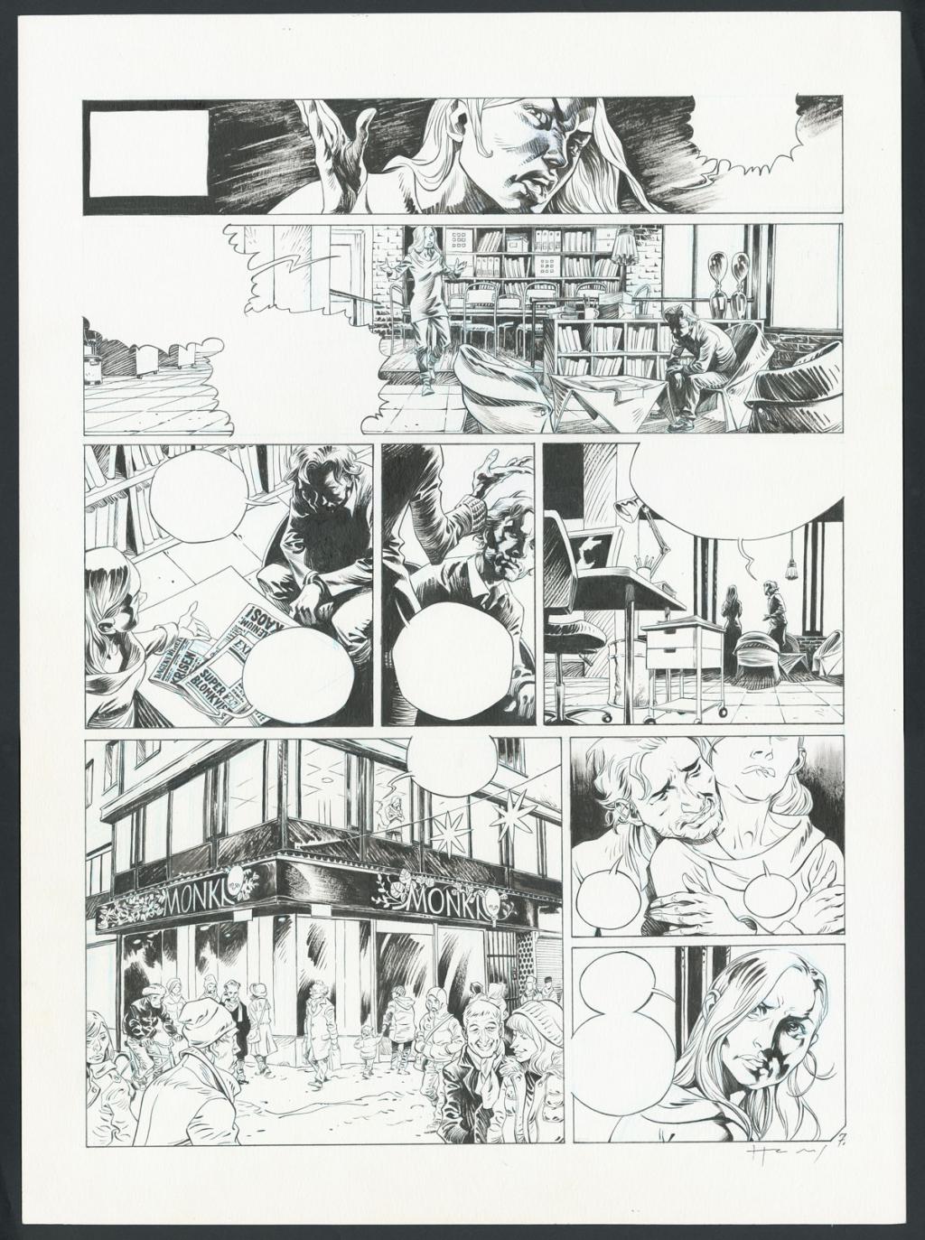 Planche originale - Homs - Encre de Chine sur papier - 3688