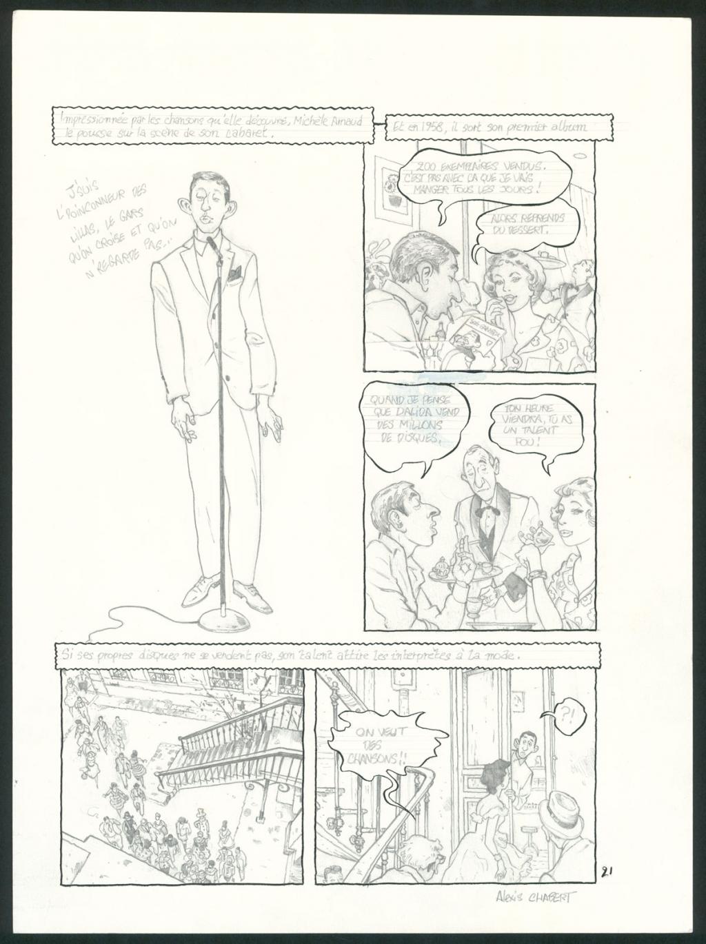 planche originale n°21 - Alexis Chabert - Encre de Chine et crayon sur papier - 3703