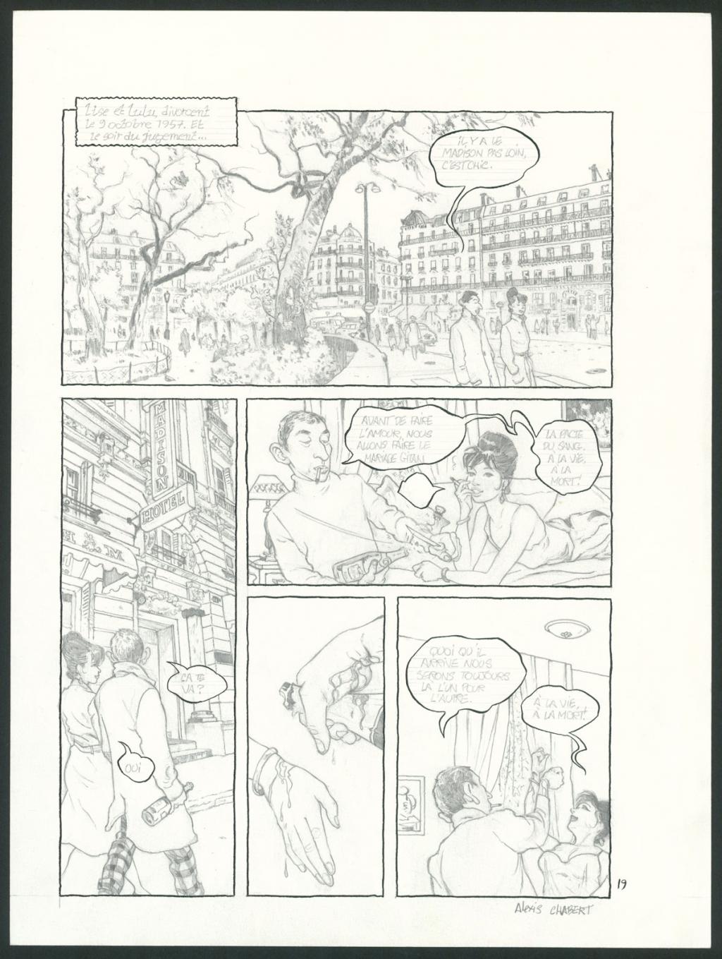 planche originale n°19 - Alexis Chabert - Encre de Chine et crayon sur papier - 3705