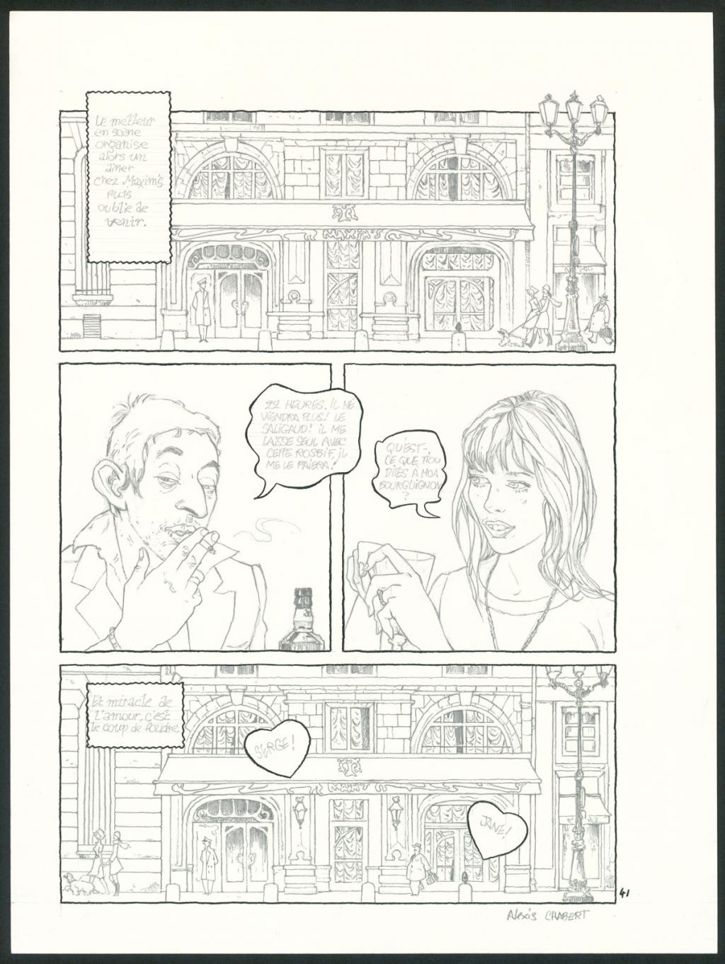 planche originale n°41 - Alexis Chabert - Encre de Chine et crayon sur papier - 3708