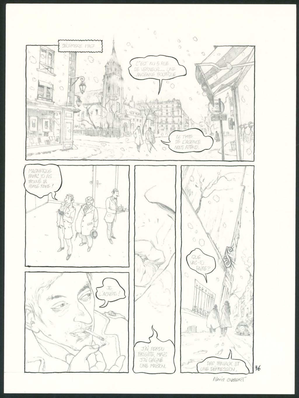 planche originale n°36 - Alexis Chabert - Encre de Chine et crayon sur papier - 3709