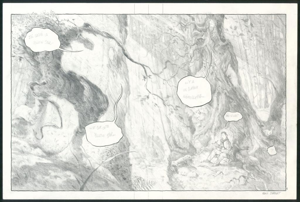 Planche originale n°5 - Alexis Chabert - Encre de Chine et crayon sur papier - 3798