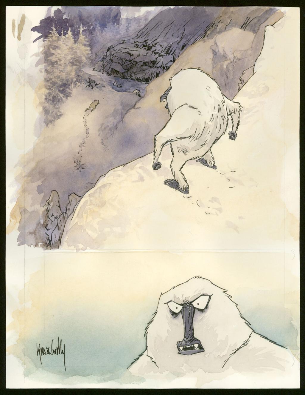 Planche originale - Jean-Paul Krassinsky - Aquarelle et encre de Chine - 3892