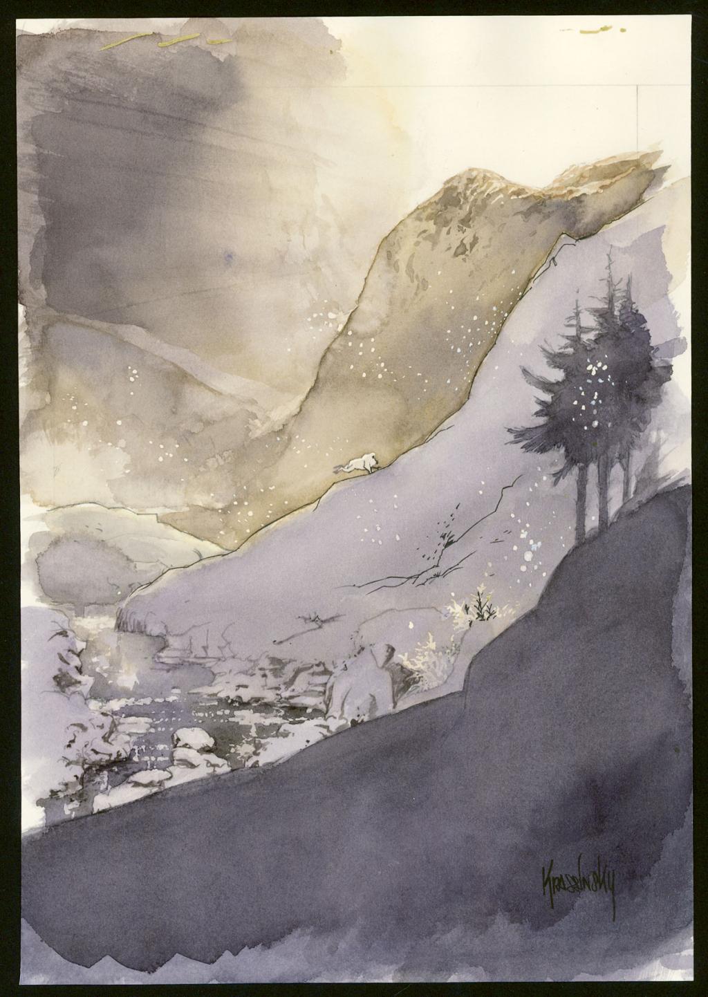 Planche originale - Jean-Paul Krassinsky - Aquarelle et encre de Chine - 4107