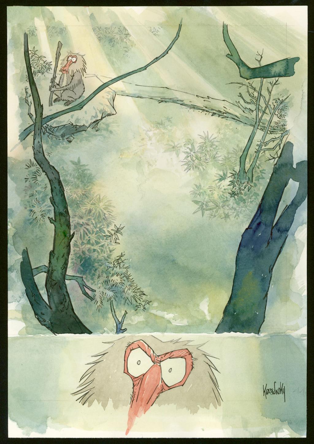 Planche originale - Jean-Paul Krassinsky - Aquarelle et encre de Chine - 3896