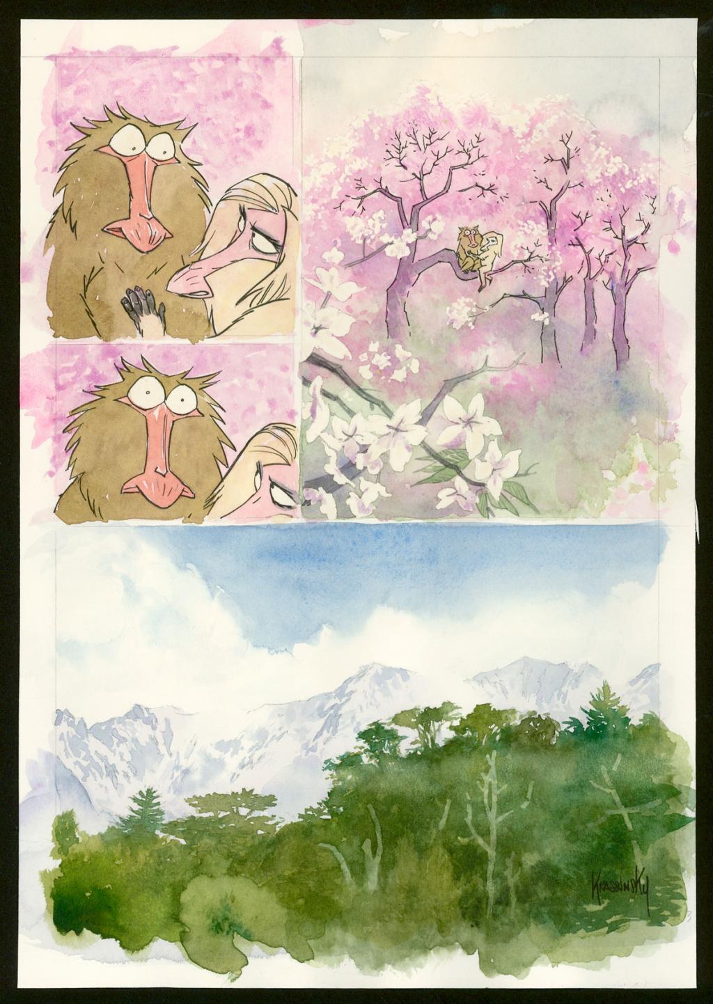 Planche originale - Jean-Paul Krassinsky - Aquarelle et encre de Chine - 4109