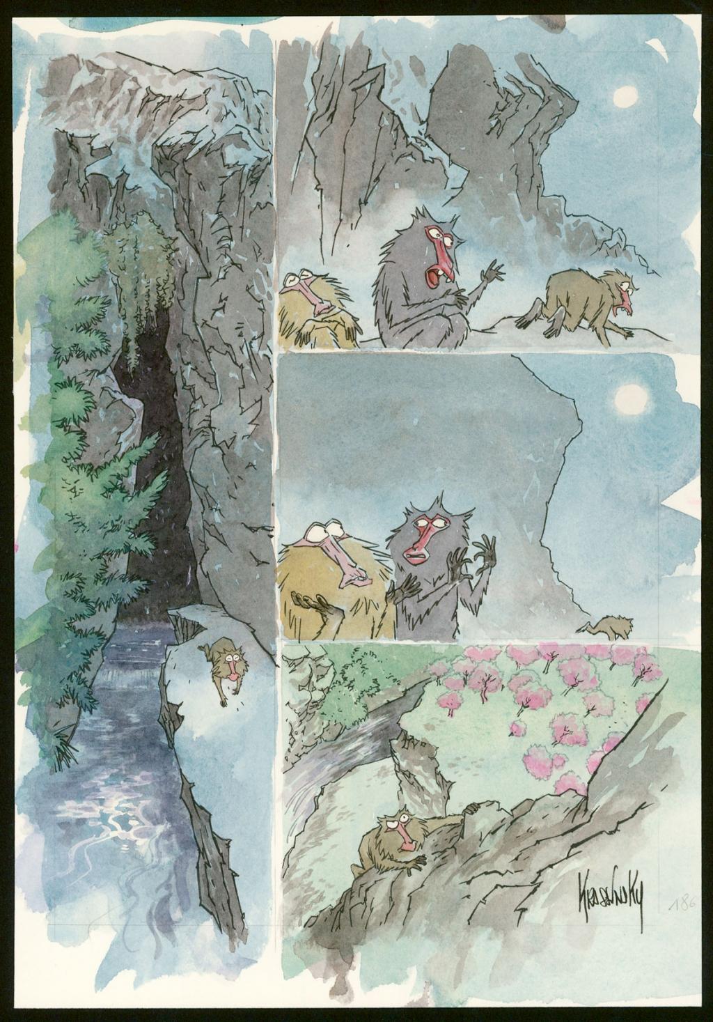 Planche originale - Jean-Paul Krassinsky - Aquarelle et encre de Chine - 4111