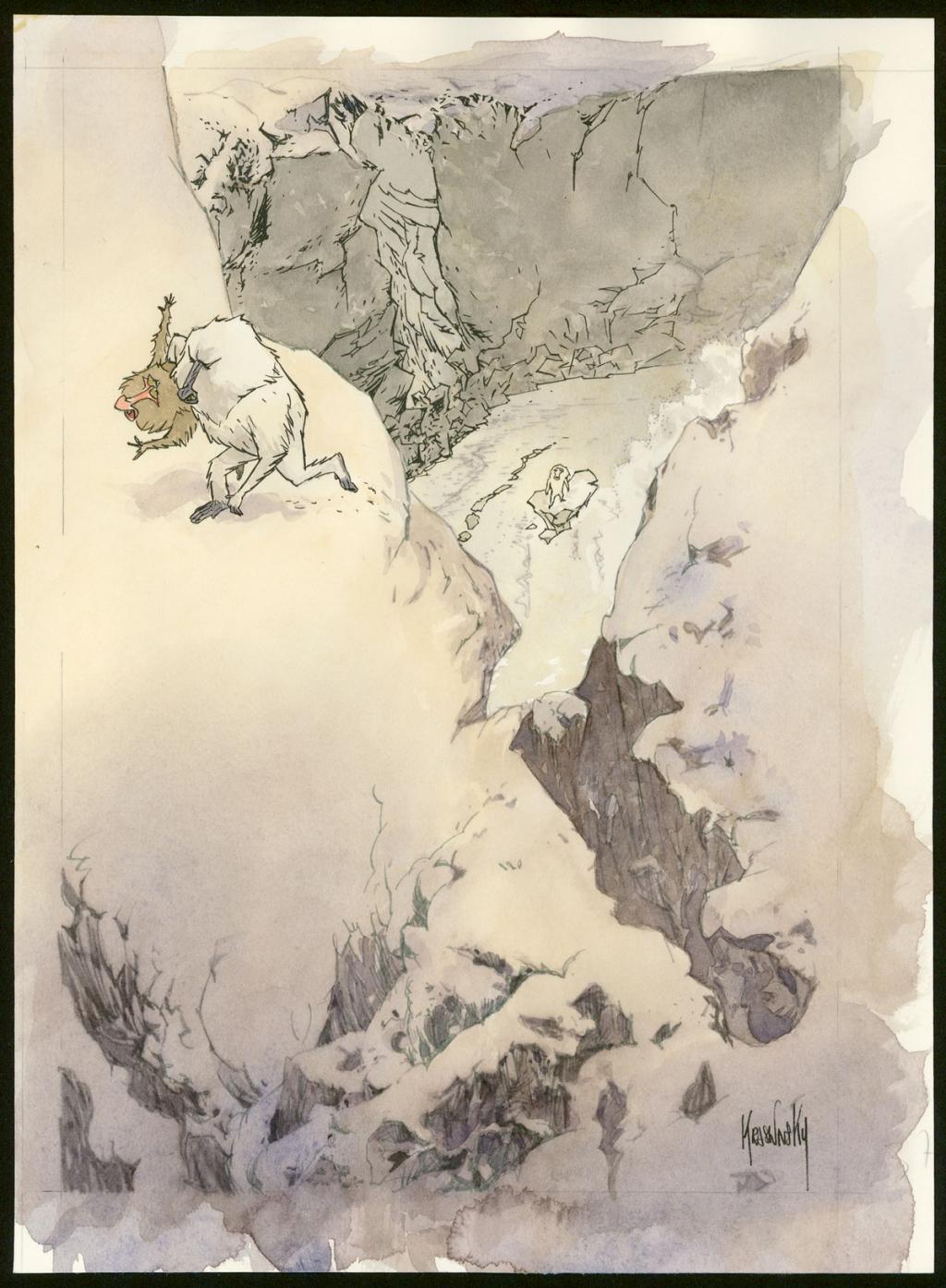 Planche originale - Jean-Paul Krassinsky - Aquarelle et encre de Chine - 4112