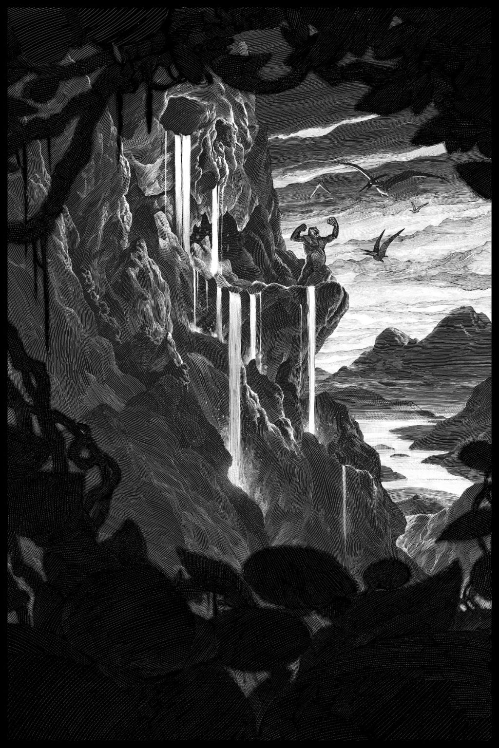 Illustration intitulée King Kong - Nicolas Delort - Carte à gratter - 3913