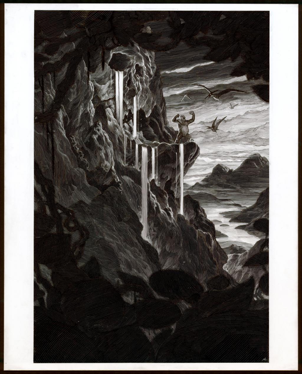 Illustration intitulée King Kong - Nicolas Delort - Carte à gratter - 3913