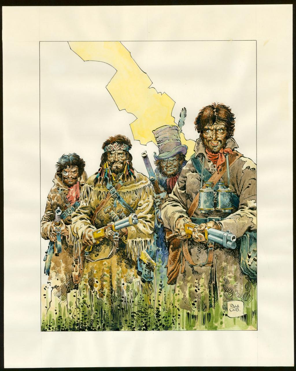 Couverture originale - Antonio Hernandez Palacios - Encre de Chine et encre de couleur sur papier - 5595